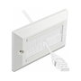 DeLOCK Cubierta para manejo de cables 146 x 86 mm con tiras de cepillo blanco