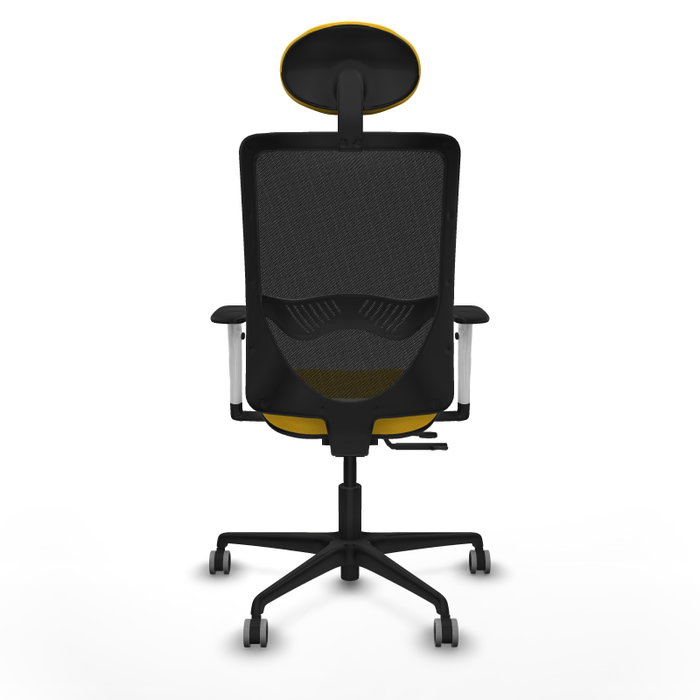 PIQUERAS Y CRESPO Silla de oficina Zulema con mecanismo Sincro/Traslack, Amarillo y Negro