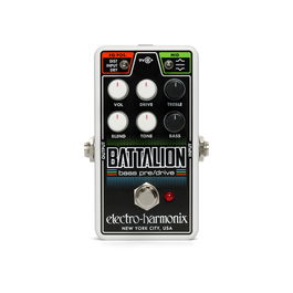 EHX Nano Battalion Pedal Preamplificador/Overdrive para Bajo con Fuente de Alimentación 9,6DC-200 PSU