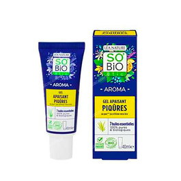 SO'BIO ÉTIC Gel Calmante Post-Picaduras Refrescante para Picaduras de Insectos y Plantas - Ecológico Certificado - 40 ml