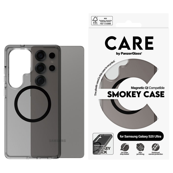 PanzerGlass CARE Urban Combat Smokey Black para Samsung Galaxy S25 Ultra PanzerGlass CARE Urban Combat Smokey Black para Samsung Galaxy S25 Ultra