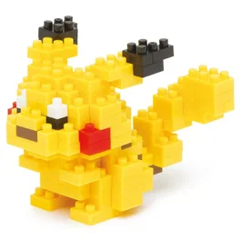 Bandai Nanoblock - Juego de Construcción Pikachu Pokémon, 130 Piezas, Color Amarillo, Nivel de Dificultad 2