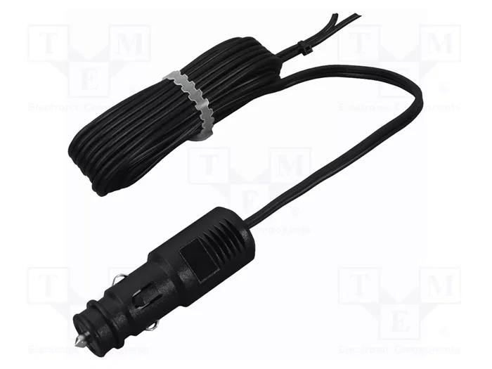 PRO CAR Cable alargador para mechero de coche con conductos, 20A, negro PRO CAR Cable alargador para mechero de coche con conductos, 20A, negro
