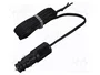 PRO CAR Cable alargador para mechero de coche con conductos, 20A, negro
