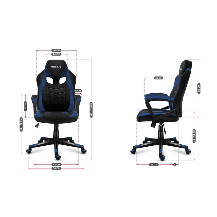 Silla Gaming Huzaro FORCE 2.5 Azul Negro Silla Gaming Huzaro FORCE 2.5 Azul Negro