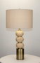 DKD Home Decor Lámpara Sobremesa Beige Dorado Mármol Metal 40 x 73.5 x 40 cm