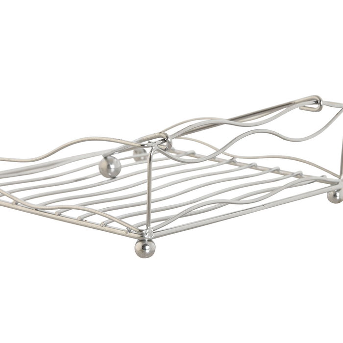DKD Home Decor Servilletero de Metal Cromado Plateado 19x19x7 cm DKD Home Decor Servilletero de Metal Cromado Plateado 19x19x7 cm