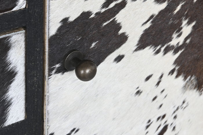 DKD Home Decor Consola de Mango y Piel 135 x 40 x 94 cm