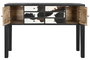 DKD Home Decor Consola de Mango y Piel 135 x 40 x 94 cm