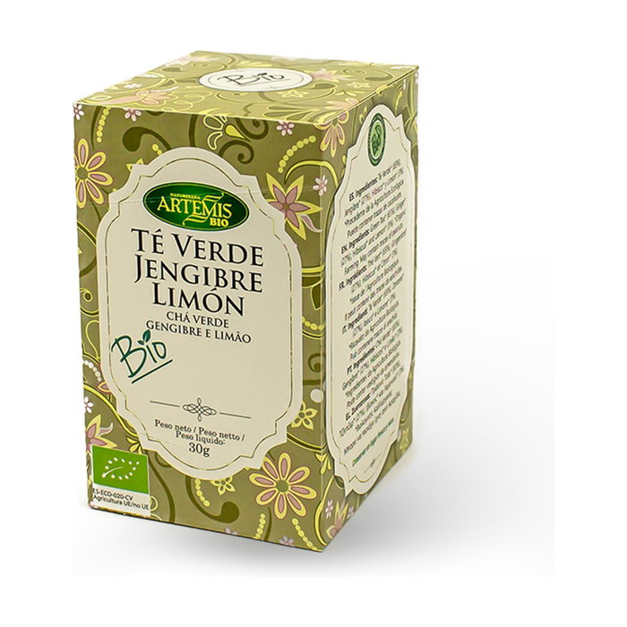 Artemis Té Verde Jengibre y Limón Bio 20 Filtros Artemis Té Verde Jengibre y Limón Bio 20 Filtros