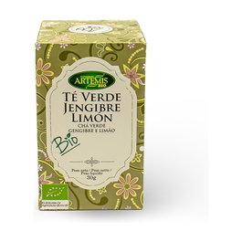 Artemis Té Verde, Jengibre y Limón Bio - 20 Filtros