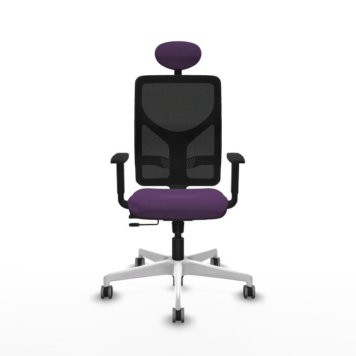 PIQUERAS Y CRESPO Silla de oficina Motilla con mecanismo Sincro/Traslack, Morado y Negro