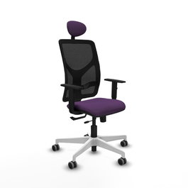PIQUERAS Y CRESPO Silla de oficina Motilla con mecanismo Sincro/Traslack, Morado y Negro