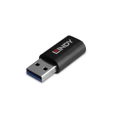 Lindy 71264 Cambiador de Género USB Type A a USB Type C Negro