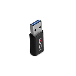 Lindy 71264 Cambiador de Género USB Type A a USB Type C Negro