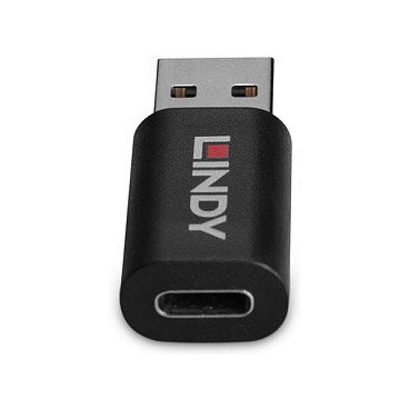 Lindy 71264 Cambiador de Género USB Type A a USB Type C Negro