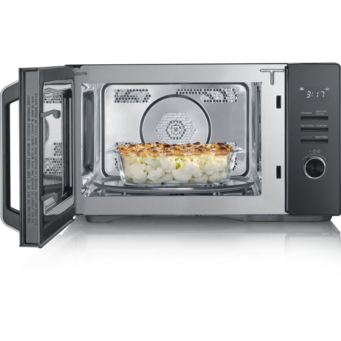 Severin MW 7798 Microondas con Parrilla y Aire Caliente, Negro