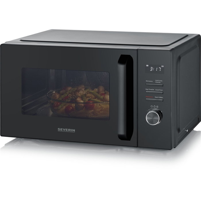 Severin MW 7798 Microondas con Parrilla y Aire Caliente, Negro