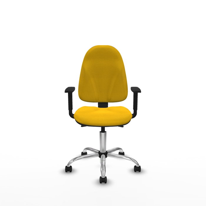 PIQUERAS Y CRESPO Silla de oficina Algarra con mecanismo Asincro y Brazos 1D, Amarillo PIQUERAS Y CRESPO Silla de oficina Algarra con mecanismo Asincro y Brazos 1D, Amarillo