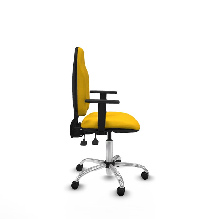 PIQUERAS Y CRESPO Silla de oficina Algarra con mecanismo Asincro y Brazos 1D, Amarillo PIQUERAS Y CRESPO Silla de oficina Algarra con mecanismo Asincro y Brazos 1D, Amarillo