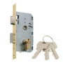 MCM Cerradura de embutir 1 punto 2501a-260da311 entrada 60mm latonada 3 llaves serreta
