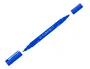 Q-connect Rotulador Permanente Doble Punta Azul 0,4 mm y 1 mm