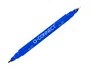 Q-connect Rotulador Permanente Doble Punta Azul 0,4 mm y 1 mm