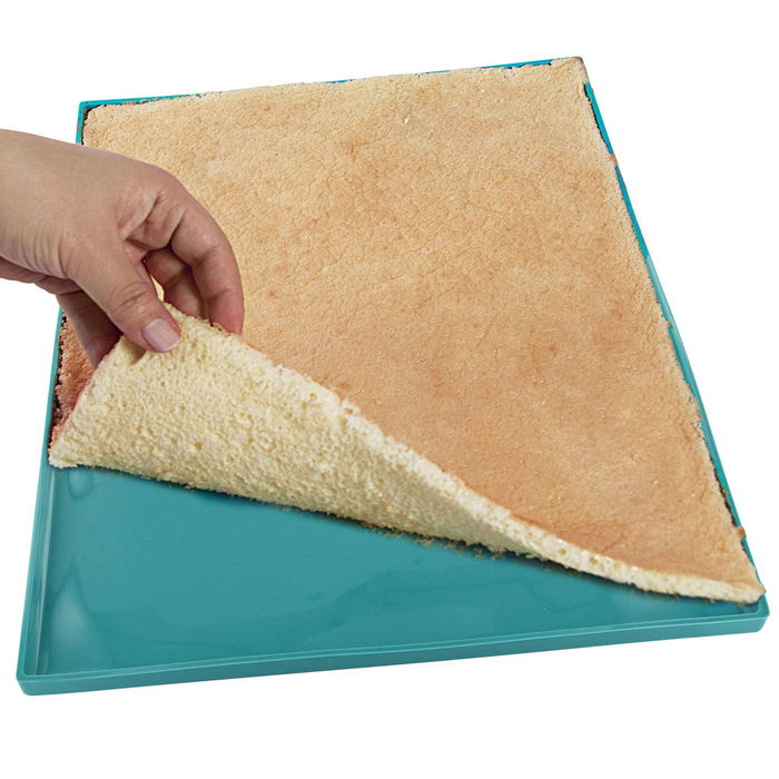 Lily Cook Juego 3 Piezas Molde Semicírculo Noel, Molde 30cm Acero Inox, Placa Bizcocho Silicona 27x27cm, Espátula