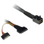 Inter-Tech Cable SFF 8643 - SFF 8639, Alimentación SATA, 0,75 m