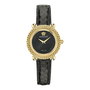 Versace VE6I00323 con correa de piel negra y caja dorada