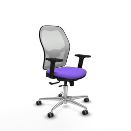 PIQUERAS Y CRESPO Silla de oficina Jorquera con mecanismo Sincro/Traslack, Lila y Blanco