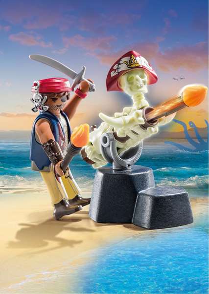 Playmobil Figura Artillero Pirata Pirates con Cañón y Accesorios, Edad Mínima 4 Años Playmobil Figura Artillero Pirata Pirates con Cañón y Accesorios, Edad Mínima 4 Años