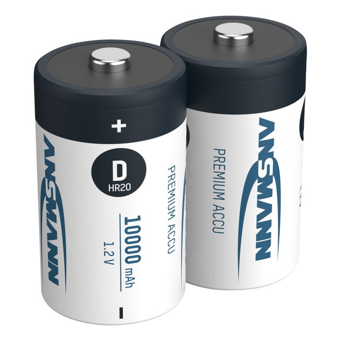 Ansmann Baterías Recargables NiMH 9300 mAh Mono D (Pack de 2)