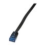 LOGILINK Patch cord plano Cat 5e U/UTP, 7,5m, Negro