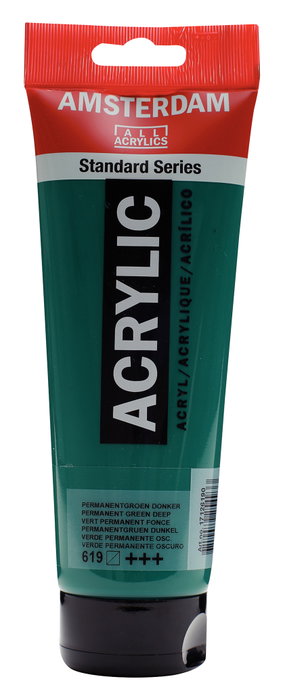 Amsterdam Verde Permanente Oscuro 619 Acrílico 250 ml Amsterdam Verde Permanente Oscuro 619 Acrílico 250 ml