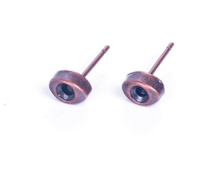 Innspiro Pendiente metálico para incrustar óvalo cobrizo envejecido Xilion 3mm Innspiro Pendiente metálico para incrustar óvalo cobrizo envejecido Xilion 3mm