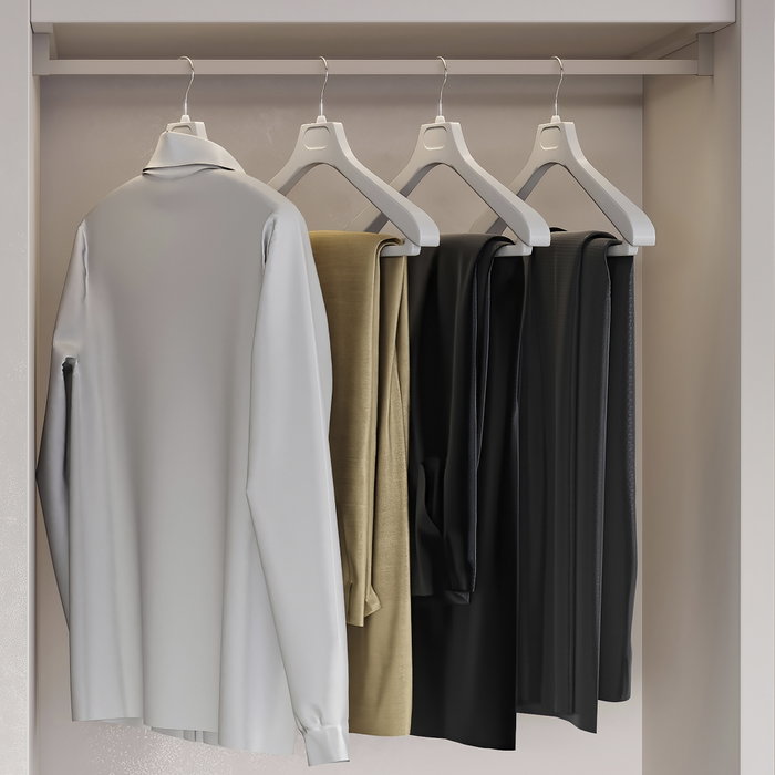 Emuca Lote de 2 barras para armario Luxe de longitud 0.75m con soportes, Aluminio y Plástico, Pintado color gris piedra Emuca Lote de 2 barras para armario Luxe de longitud 0.75m con soportes, Aluminio y Plástico, Pintado color gris piedra