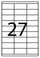 FABRISA 15301 Caja 100 Hojas Etiquetas Adhesivas Blancas 70x30 mm