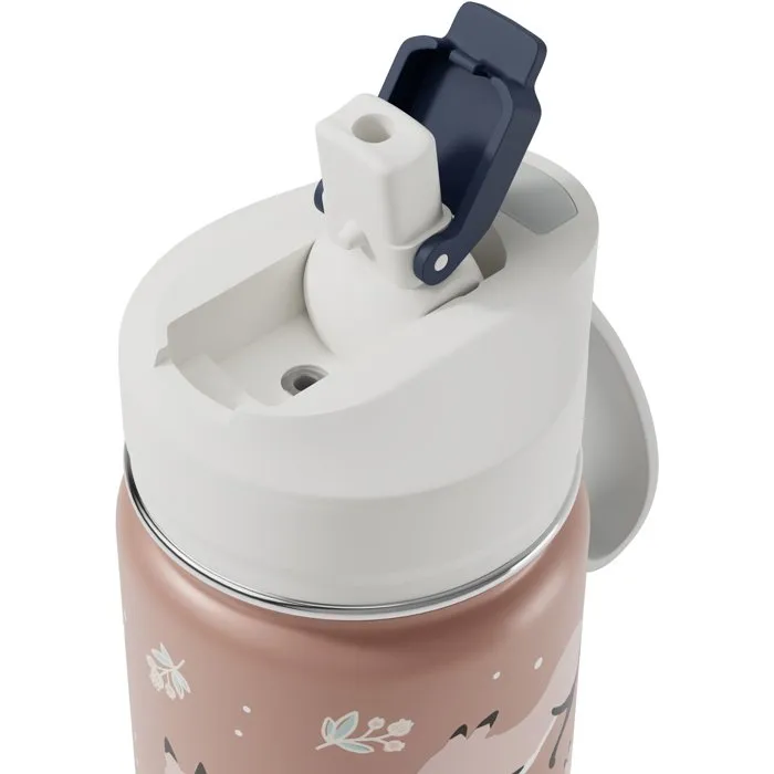 Monbento Twisty Fox Botella de agua y snack 2 en 1 con aislante térmico y pajita para niños Monbento Twisty Fox Botella de agua y snack 2 en 1 con aislante térmico y pajita para niños