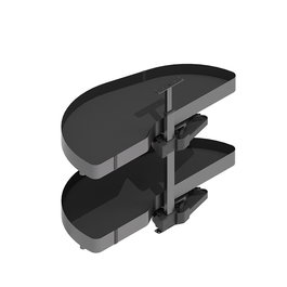 Menage Confort Nova Flat Dolphin-I Bandeja Extraíble Módulo Rinconero Cocina Puerta 400 Izquierda Acabado Antracita