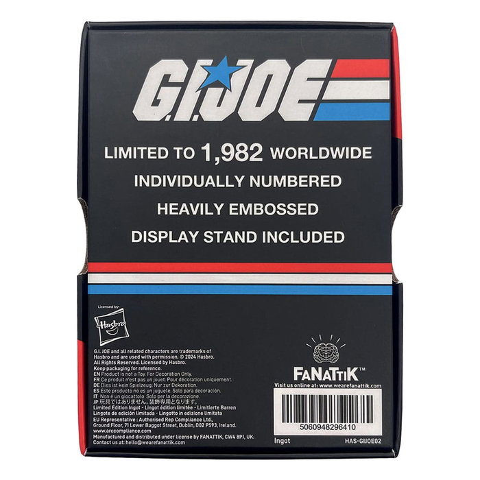 G.I. Joe Lingote A Real American Hero #1 Limited Edition G.I. Joe Lingote A Real American Hero #1 Limited Edition