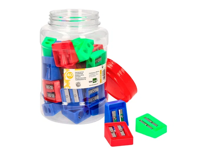 Liderpapel Sacapuntas Plástico 2 Usos Colores Surtidos