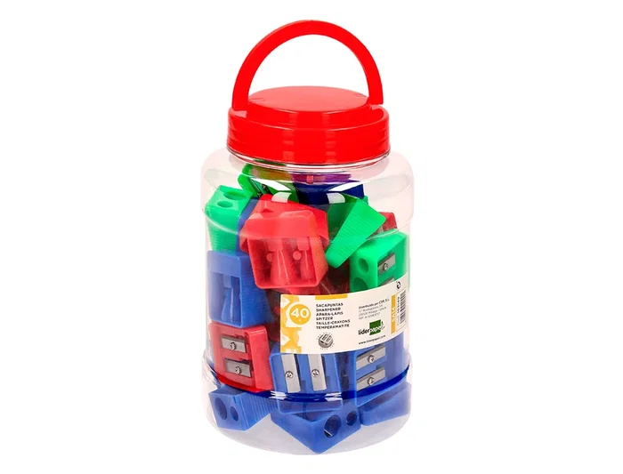 Liderpapel Sacapuntas Plástico 2 Usos Colores Surtidos