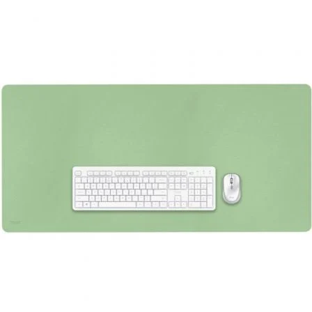 Trust 25481 Alfombrilla de Escritorio Ergonómica Benya XXL 900x430x2mm Verde - PVC Vegano, Antideslizante, para PC/Laptop