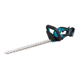 Makita DUH506RF Podadora de setos a batería 18V, hoja doble de 50 cm, espesor de corte 2 cm, 4000 spm, color negro y verde