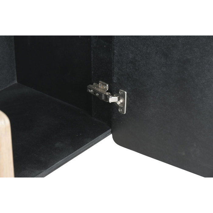 DKD Home Decor Mueble TV Curva Elegant Abeto y Metal Marrón
