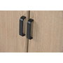DKD Home Decor Mueble TV Curva Elegant Abeto y Metal Marrón