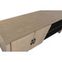 DKD Home Decor Mueble TV Curva Elegant Abeto y Metal Marrón