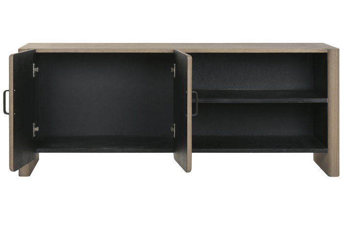 DKD Home Decor Mueble TV Sixties Marron 140 x 38 x 56 cm