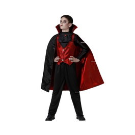 Atosa Disfraz de Vampiro con Camisa y Capa Roja para Niño